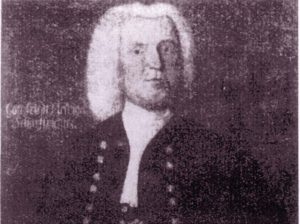 Gottfried Hellriegel, Scharfrichter aus Brandenburg von etwa 1736 bis 1755, Reproduktion (Ausschnitt) eines nicht mehr vorhandenen Portrait, Privatbesitz I. Schumann.