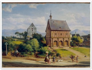 UNESCO-Weltkulturerbe Kloster Lorsch - die Königshalle im Jahr 1859