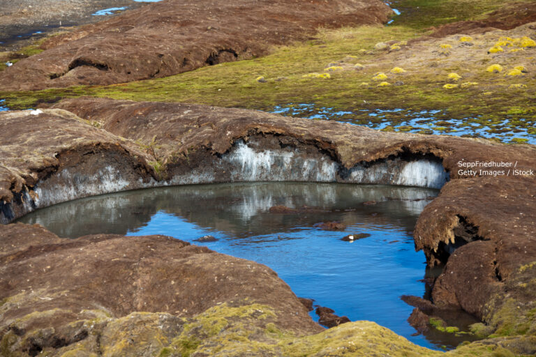 Permafrostlandschaft in Island.