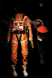 Kubrick's 2001: 50 Years A Space Odyssey. Raumanzug und Helm. Deutsches Filmmuseum, Frankfurt am Main