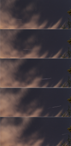 Die ISS und das ATV-5 "Georges Lemaître" im Formationsflug am 8.8.2014, 23:29 - 23:31 MESZ. Canon EOS 1000D, Sigma EX 10 mm, f2.8, ISO 400, je 20 s