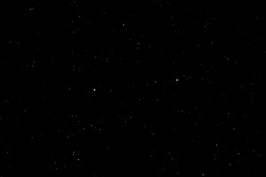 Komet C/2014 Q2 (Lovejoy) im Sternbild Andromeda am 8.2.2015, 20:54 MEZ, Canon 600D, Leica Vario Elmar 70-210, Brennweite 210 mm, USI 6400, f/4, 2.5 Sekunden Belichtungszeit