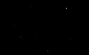 Jupiter und das Sternbild Löwe, 8. Februar 2015, 21:07, Canon EOS 600D, Leica Summicron 50/2, ISO 3200, f/2, 2 Sekunden Belichtungszeit