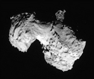 Rosetta: NavCam-Bild vom 3.8.2014, Nachbearbeitung durch mich