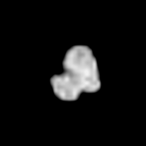 Rosetta-NavCam-Bild vom 24.7.2014: Ein Versuch der Nachbearbeitung durch meiner Wenigkeit