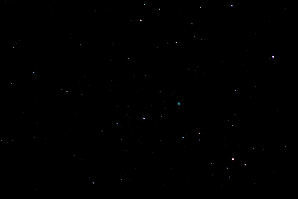 Komet C/2014 Q2 (Lovejoy) am 14.2.2015, 22:43 MEZ, Canon EOS 600D mit Leica Vario Elmar, 210 mm, F/4, ISO 6400, 4 Sekunden Belichtung