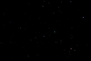 Komet C/2014 Q2 (Lovejoy) am 14.2.2015, 22:43 MEZ, Canon EOS 600D mit Leica Vario Elmar, 210 mm, F/4, ISO 6400, 4 Sekunden Belichtung