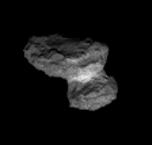 Rosetta: NavCam-Bild vom 1.8.2014, Nachbearbeitung durch mich