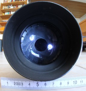 Telemegor 300 f4.5 von Meyer Optik Görlitz, 19 Lamellen-Irisblende abgeblendet