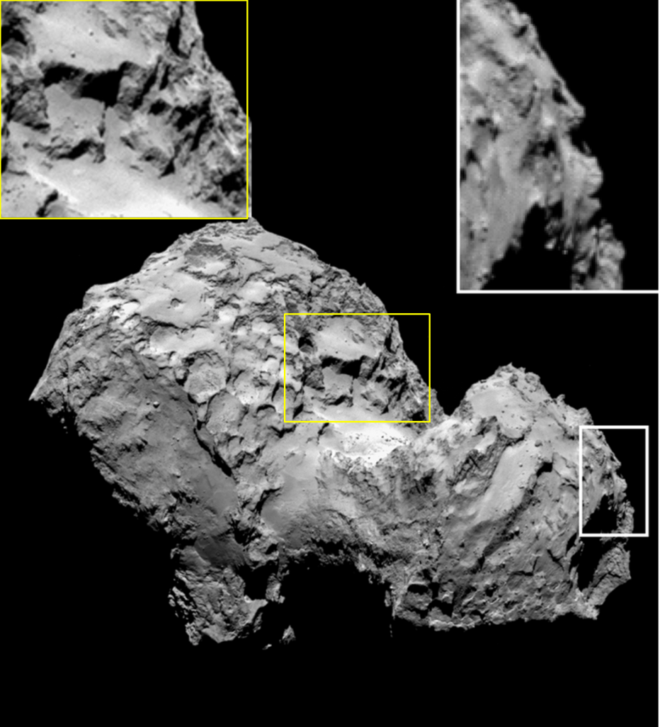 OSIRIS-Aufnahme des Kometenkerns vom 6.8.2014 mit (mindestens) zwei Gesichtern
