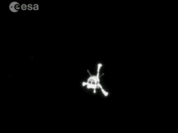 OSIRIS-Bild des Landers Philae kurz nach der Trennung von Rosetta