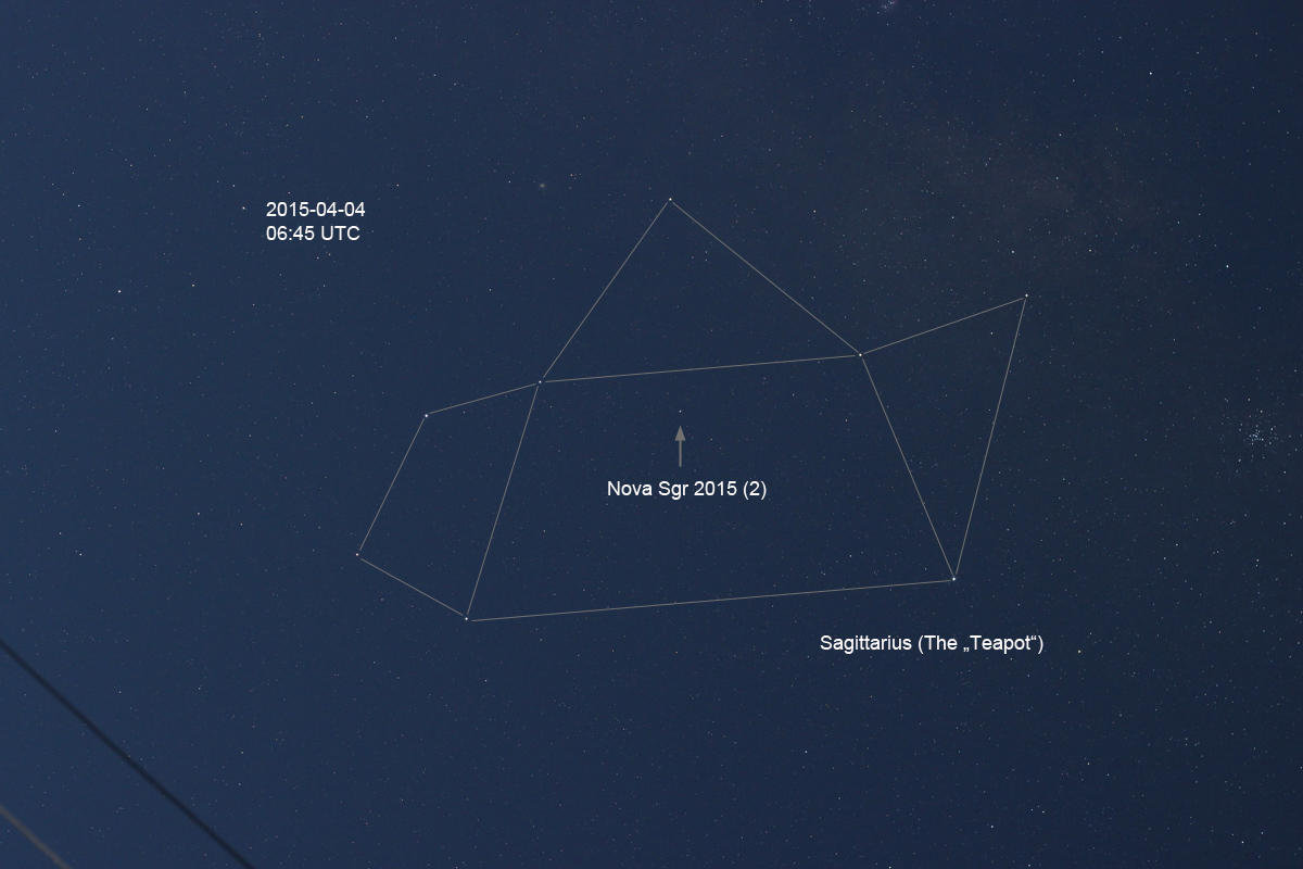 Nova Sagittariii 2015 (2) im Sternbild Schütze