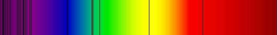 Absorptionsspektrum (Sonnenspektrum) (Quelle: Wikipedia)