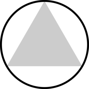 A triangle inside a circle