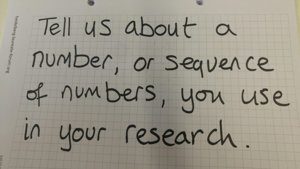 Tell us about a number, or sequence of numbers, you use in your research
