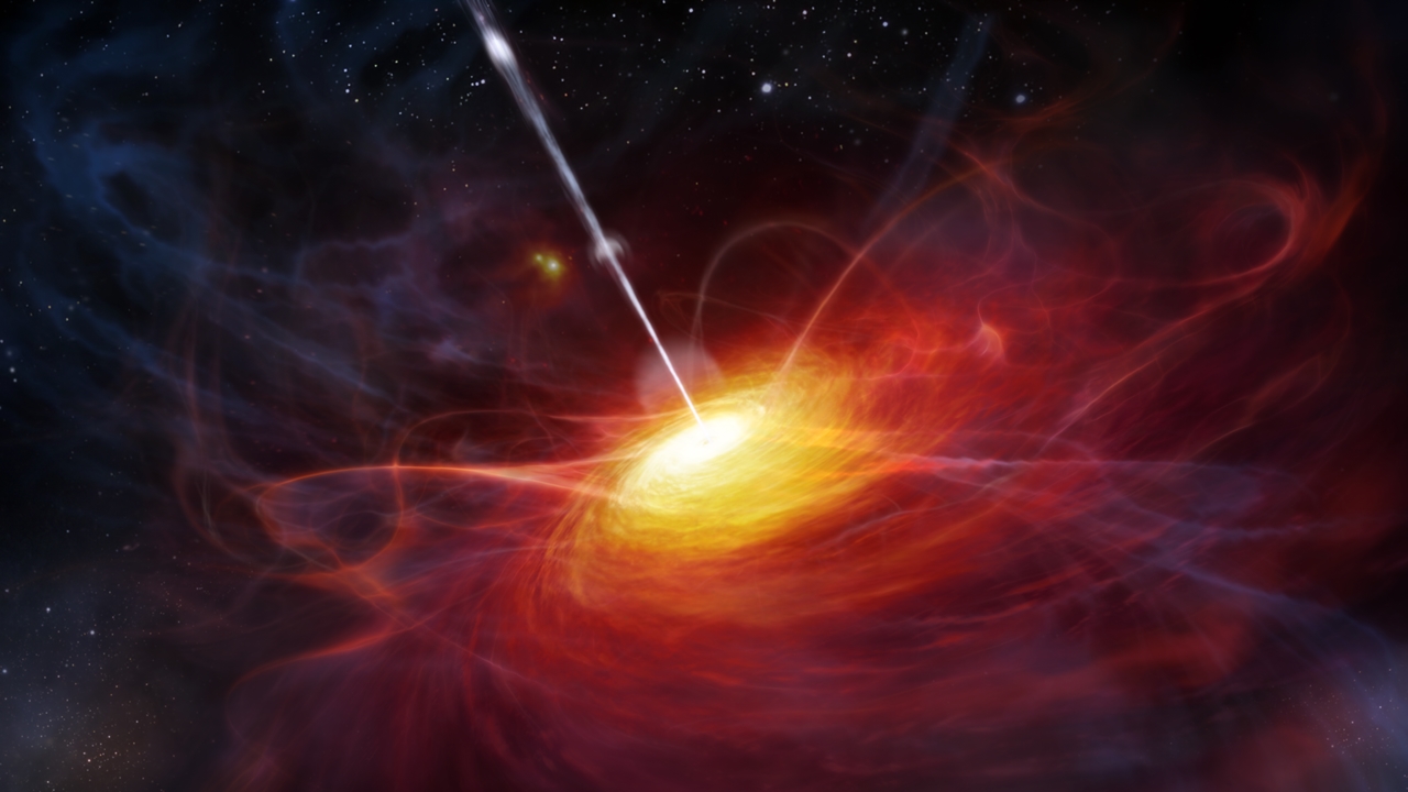 Schwarzes Loch in einem Quasar