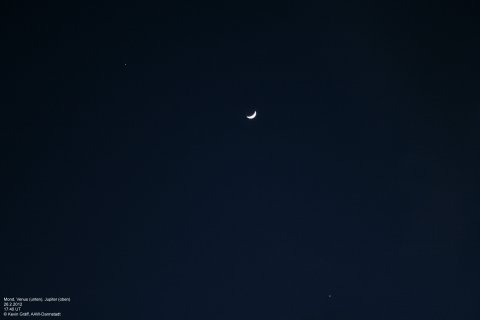 Jupiter, Venus, Mond 26.2.2012