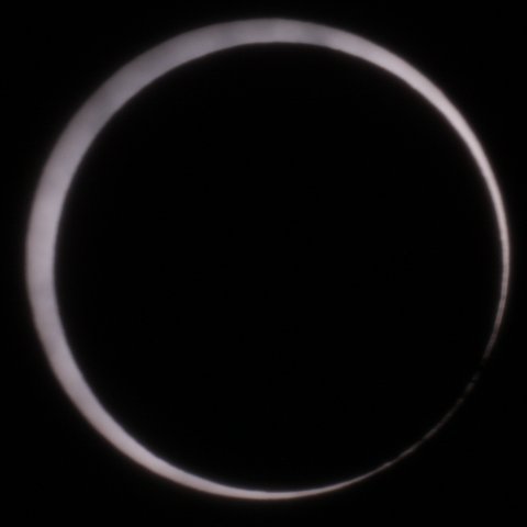 The Sun on May 21, 2012, 07:29 Japanese time. Tha annular phase - a ring is formed, (c) Michael Khan, 2012