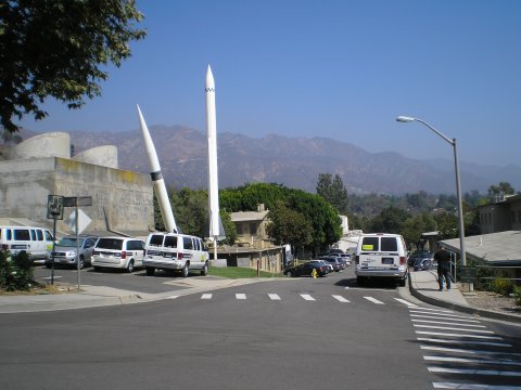 Old WAC Corporal Rocket at JPL site in Pasadena, source: Michael Khan