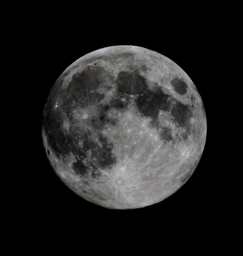 Almost full moon on September 29, 2012, around 22:00 CEST, photographed from Darmstadt, Germany, Michael Khan