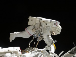 Astronaut mit Rettungsleine