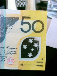 Ausschnitt aus einem australischen 50-Dollar-Schein