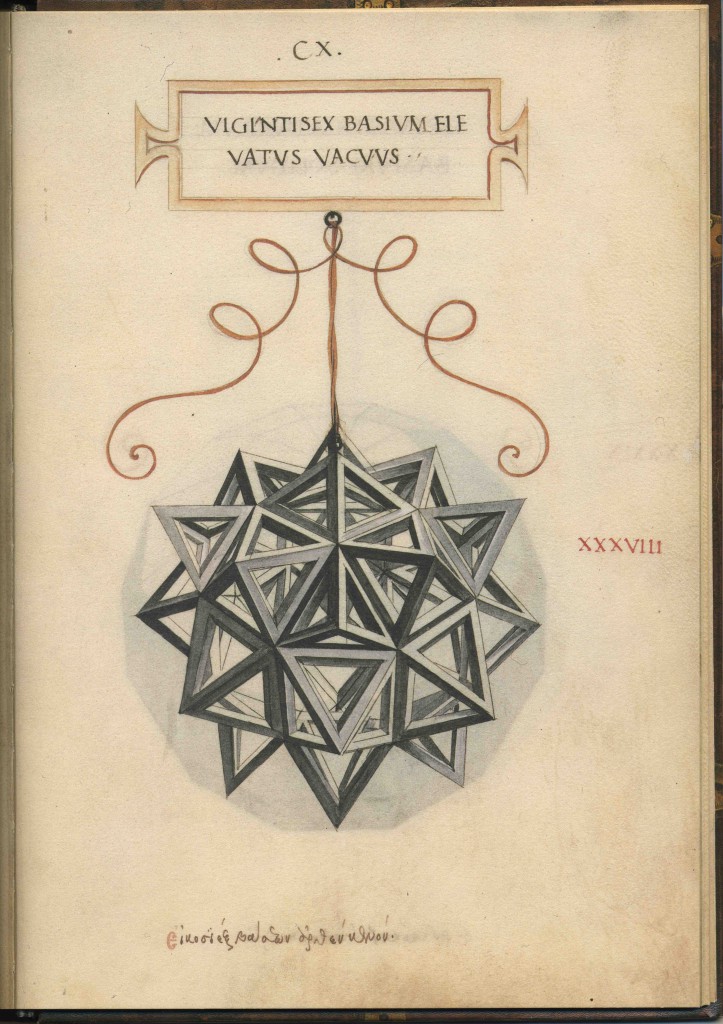 Das gesternte Rhombenkuboktaeder, gezeichnet von Leonardo da Vinci