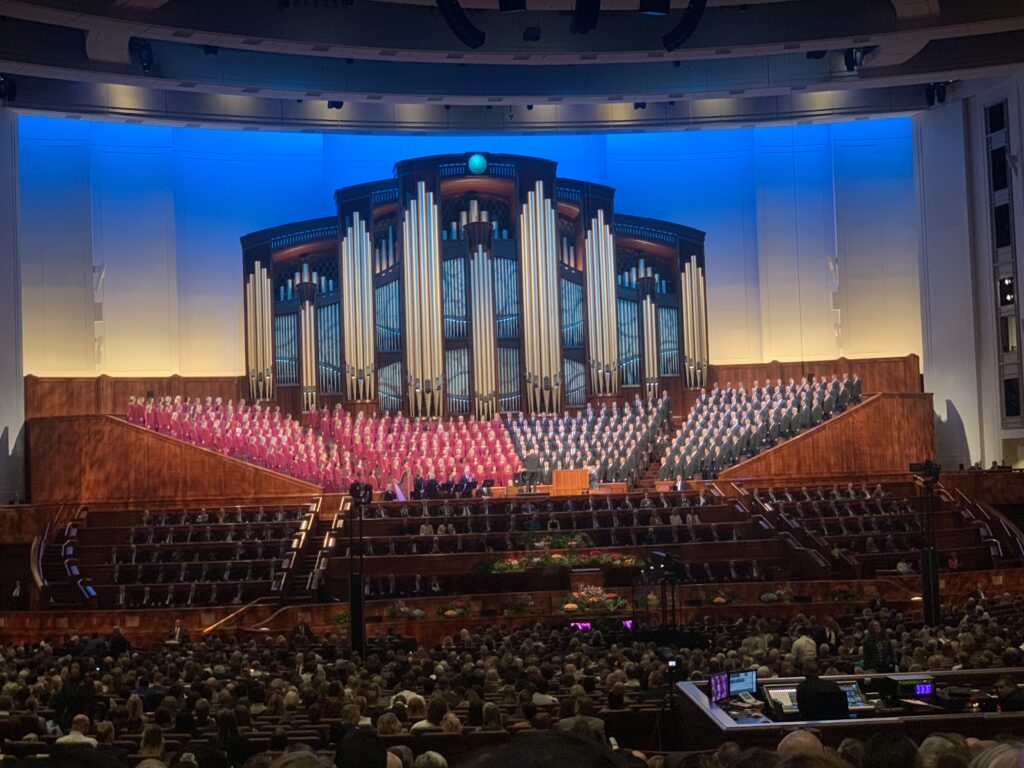 Foto des Tabernacle Choir in Salt Lake City, Utah.