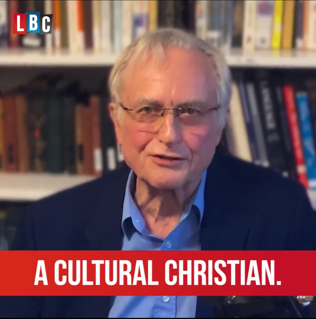 Prof. Richard Dawkins bezeichnet sich im LBC-YouTube-Interview als "ein Kulturchrist". Klick führt zum LBC-Interview mit Rachel Johnson