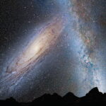 Die Kollision zwischen der Milchstrasse und der Andromeda Galaxie führt zu deren Verschmelzung.