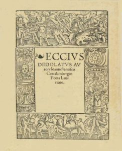 Titelblatt von "Eccius Dedolatus" (1520). Bild via Wikimedia Commons, gemeinfrei