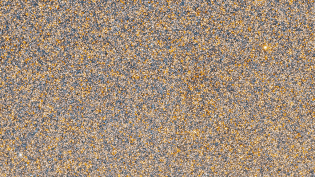 Sterne im Bulge der Andromedagalaxie: gelblich und rötlich.
