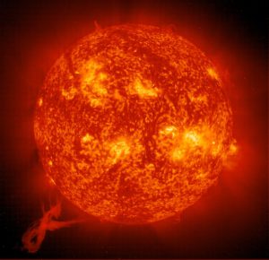 UV-Aufnahme der Sonne aus dem Jahr 2000. Bild: SOHO (NASA & ESA)