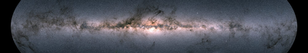"Bild" der Milchstraße, zusammengesetzt aus Datenpunkten der Gaia-Miassion