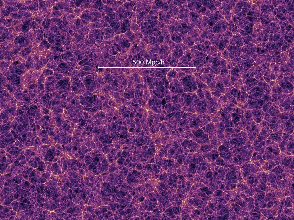 Netzwerk von Dunkler Materie auf großen kosmologischen Skalen