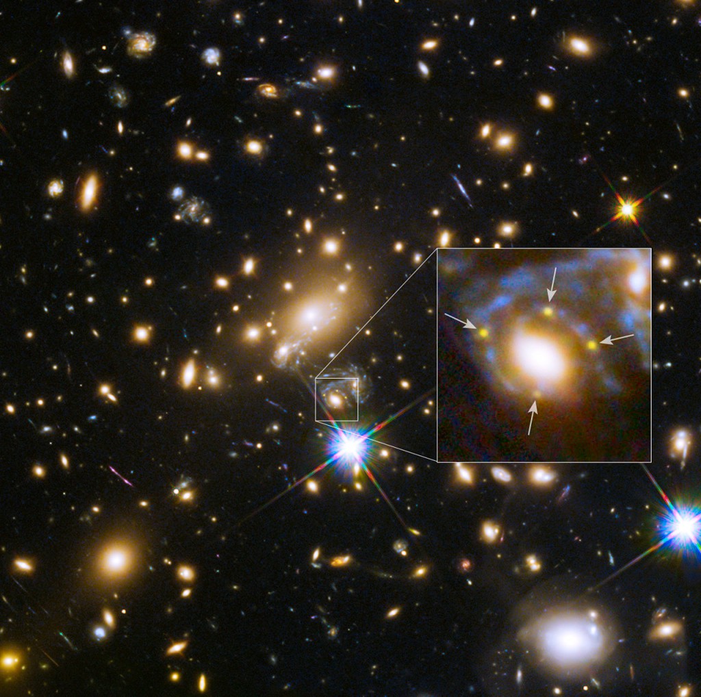 Galaxy cluster MACS j1149.5+223 and a supernova four times over