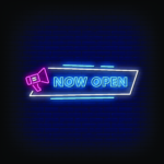 Now Open sign